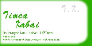 timea kabai business card